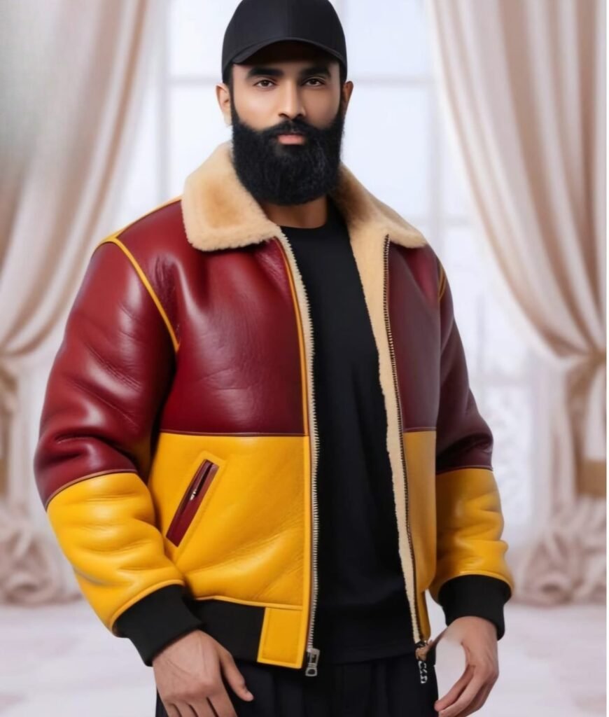 LEATHER BOMBER JACKET