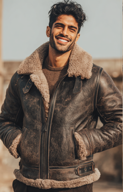 David Beckham Shearling Jacket