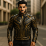 Motorcycle Leather Jacket for Men