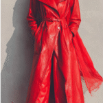 Rihanna Red Trench Coat