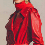 Rihanna Red Trench Coat