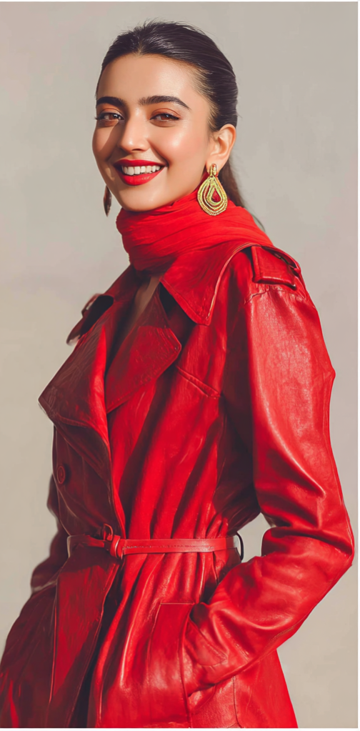 Rihanna Red Trench Coat