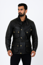 Premium Black Steerhide Leather Jacket for Men