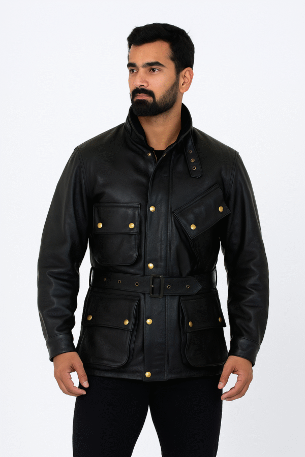 Premium Black Steerhide Leather Jacket for Men