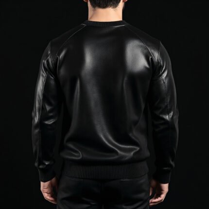 Luxury Leather Cashmere Sweater