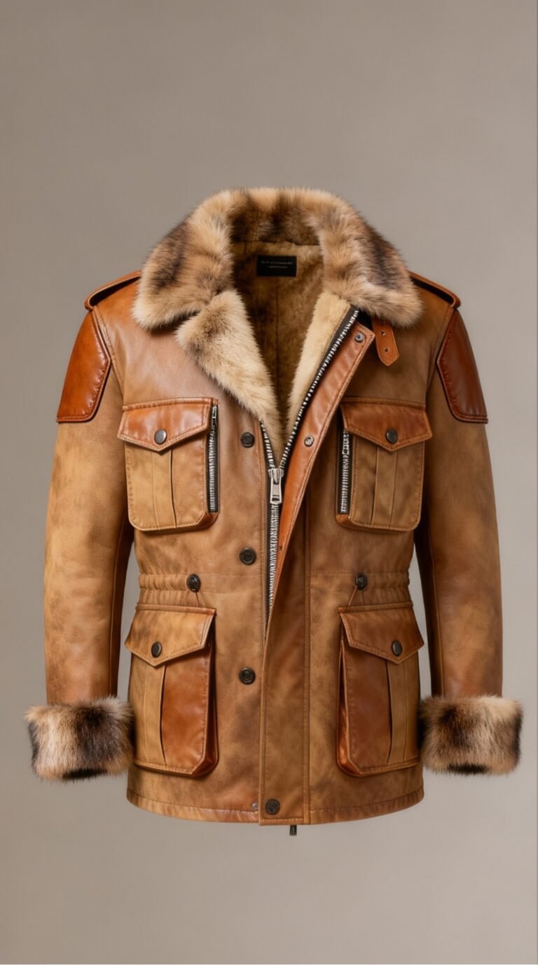 Camel Leather Motorcycle Jacket