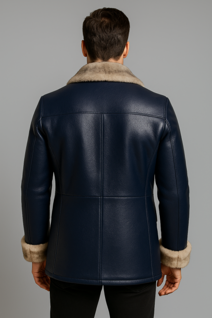 Thick Full-Grain Leather Coat