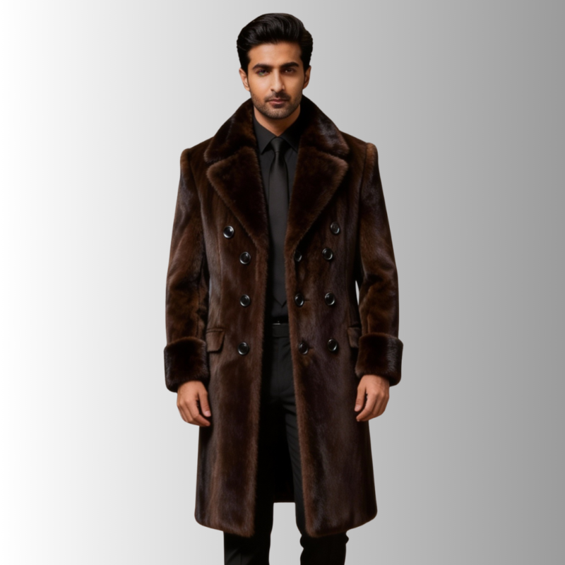 Men's Mink Fur Coat | Double-Sided Luxury Winter Coat
