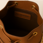 Brown Leather Bucket Bag