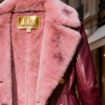 Pink Italian Leather Coat