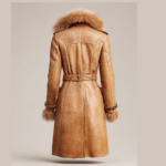Womens Leather Fur Coat