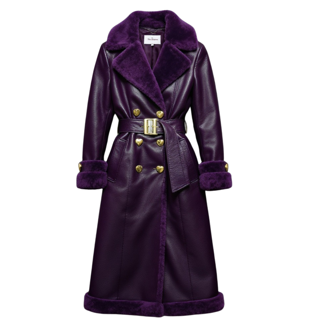 Italian womens leather coat