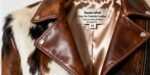 hair-on cowhide leather jacket for women