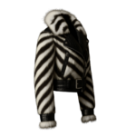 Mens Zebra Print Leather Jacket