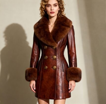 Italian Luxury Mink Fur Coat for Women