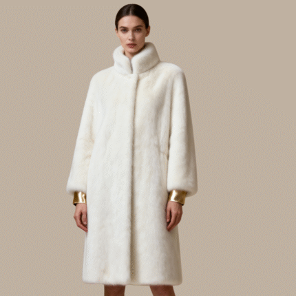 White Mink Fur Coat