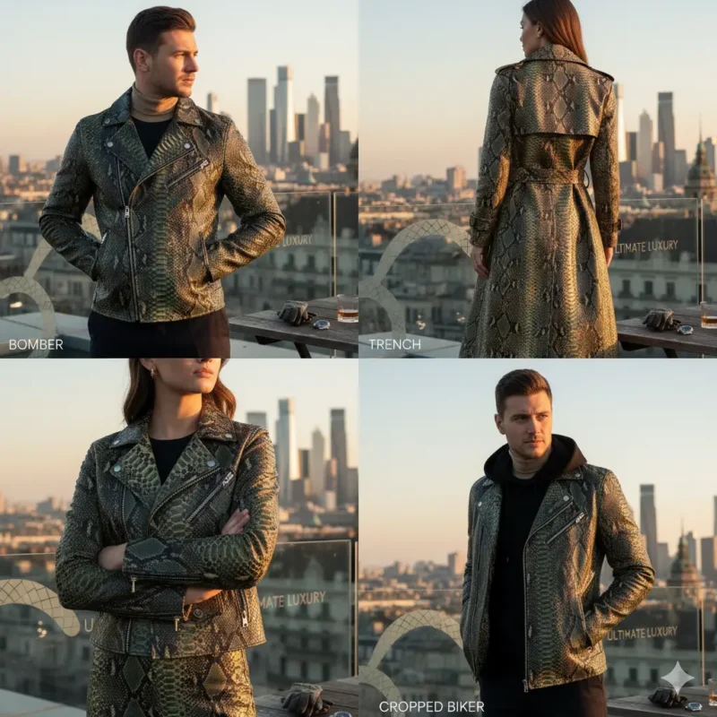 Snake Skin Leather Jacket Styling Tips for Men and Women