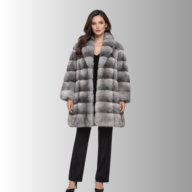 Luxury Chinchilla Fur Coat