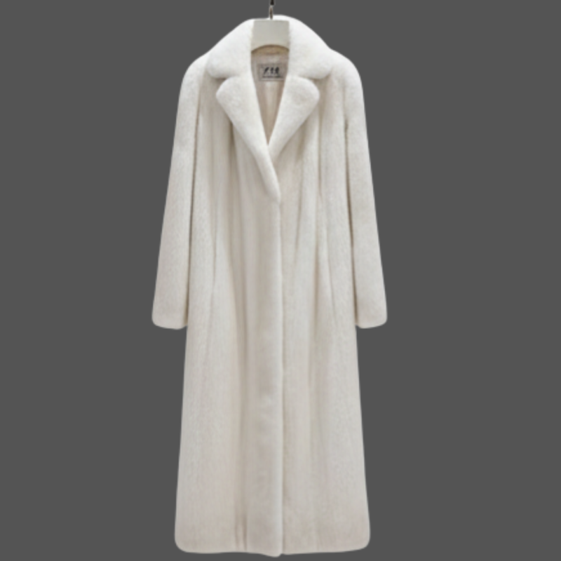 white mink fur coat