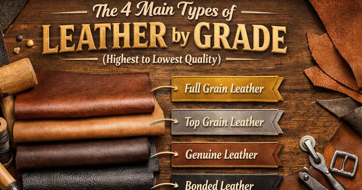 The 4 Main Types of Leather by Grade (Highest to Lowest Quality)